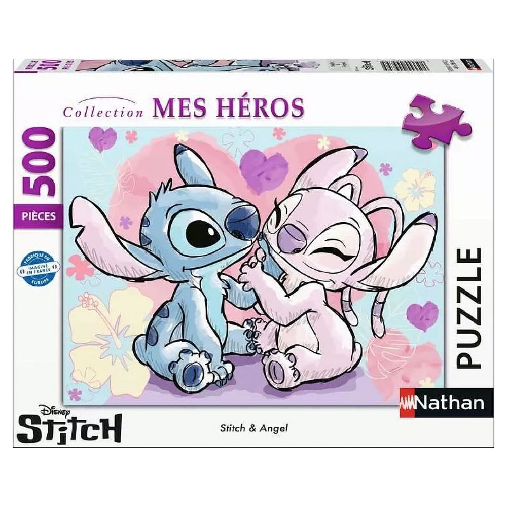 Puzzle 500 p stitch et angel - disney