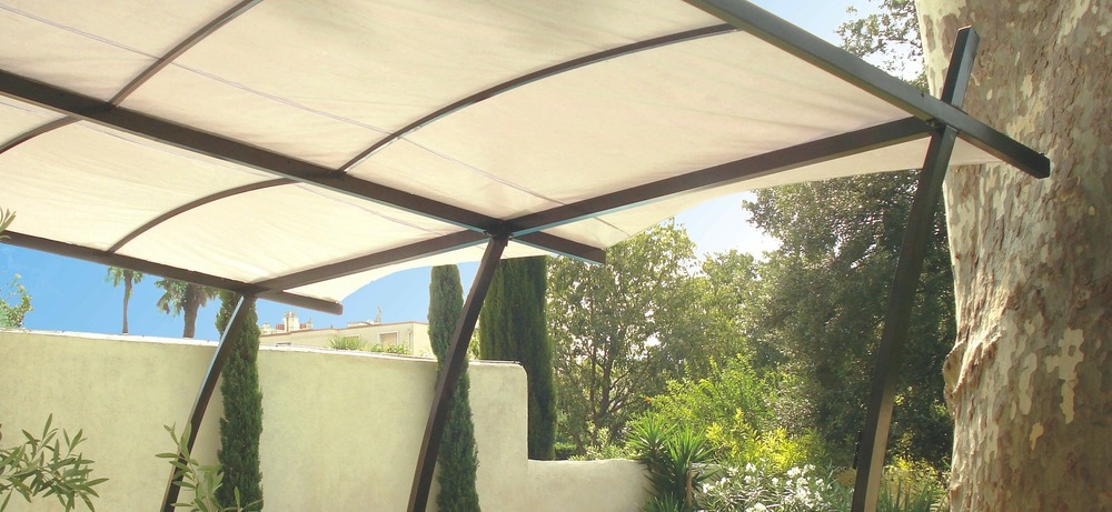 Toile en polyester et pvc 350g/m² pour pergola sydney coloris écru