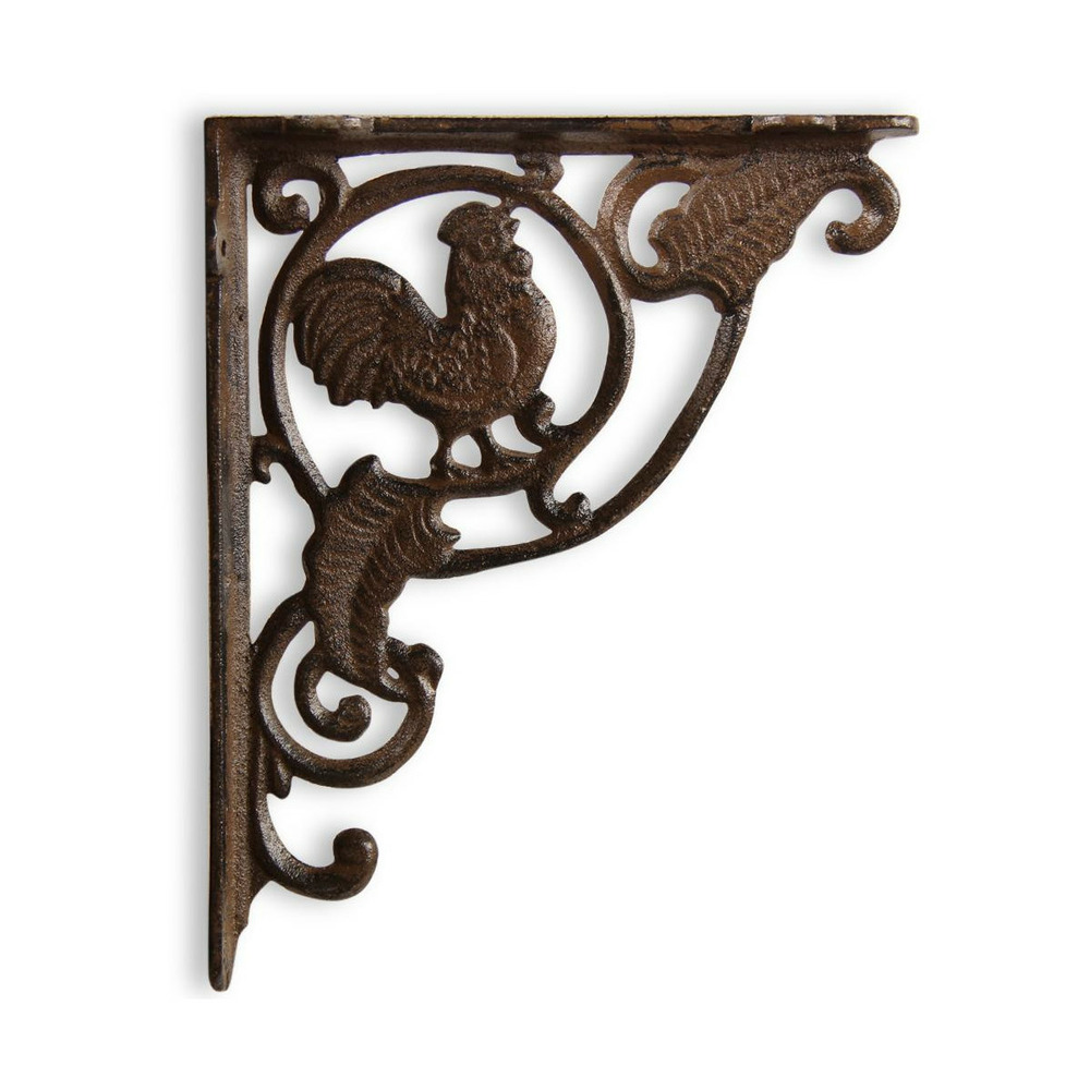 Crédence coq fonte fonte marron - décoration d'autrefois