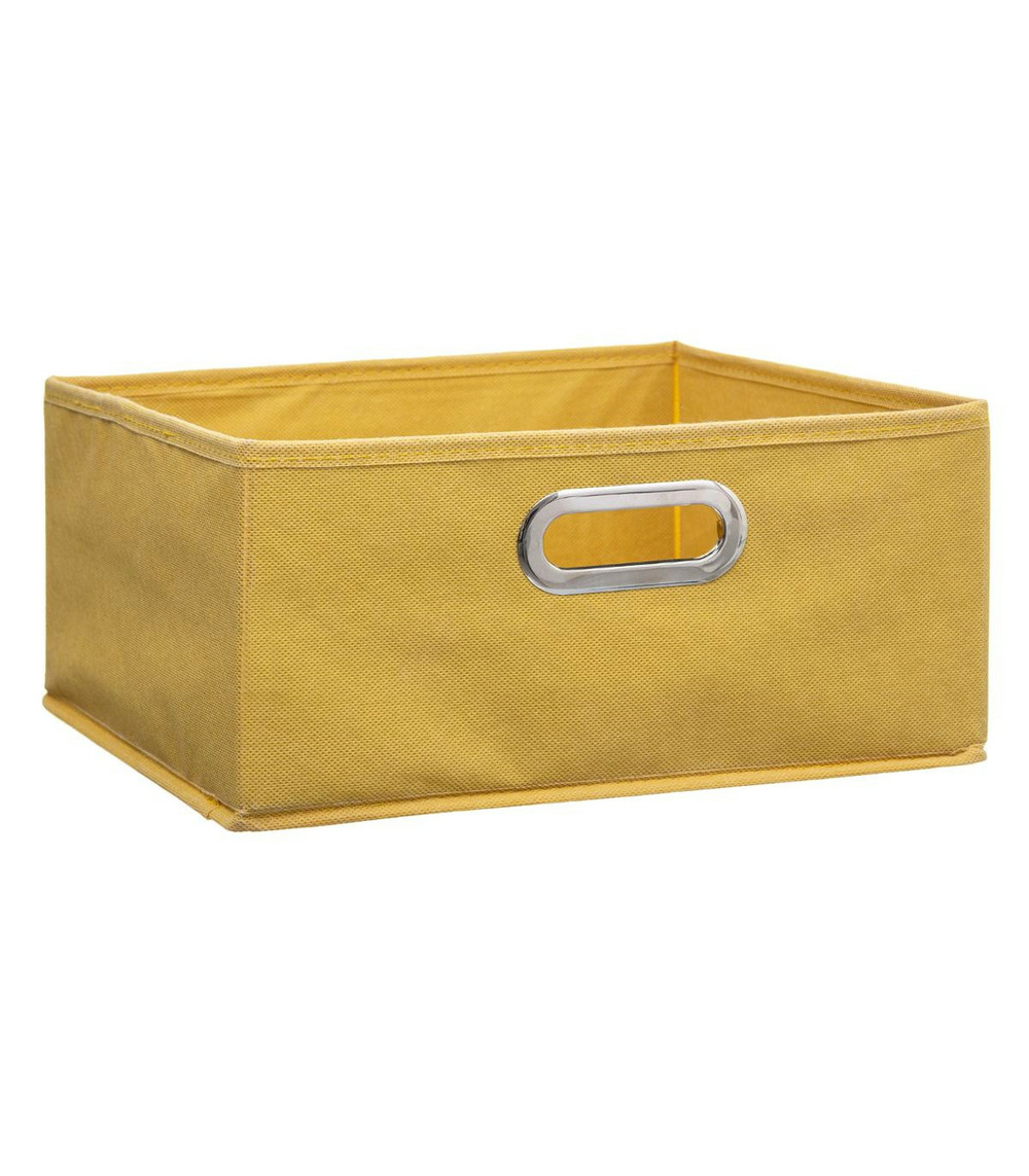 Boîte de rangement jaune 31 x 31 x 15 cm
