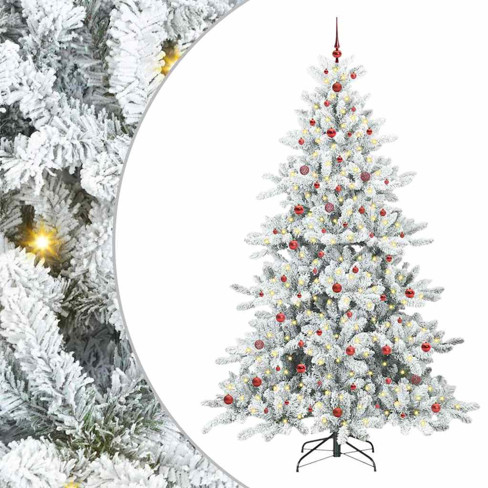 Sapin de noël artificiel à branches articulées blanc 240 cm
