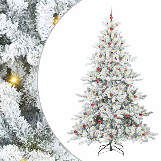 Sapin de noël artificiel à branches articulées blanc 240 cm pvc