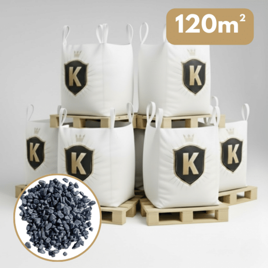 Galet marbre gris anthracite 12/25 mm – pack 6 big bag +/- 1,5t – 120 m²