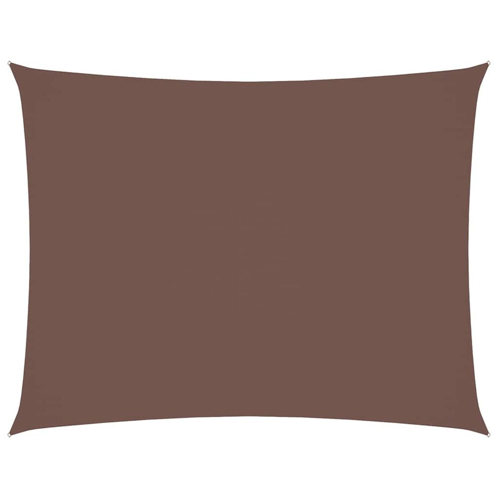 Voile de parasol tissu oxford rectangulaire 3,5x5 m marron