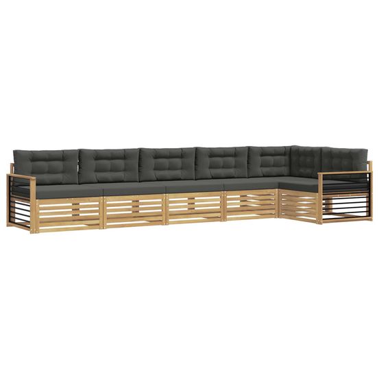 Ensemble de canapés d'extérieur 6 pc blanc et anthracite