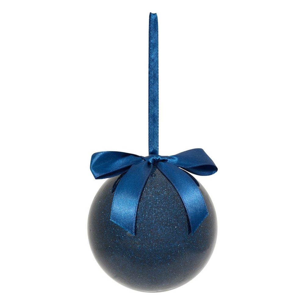 Boule unie d.9cm papier bleu