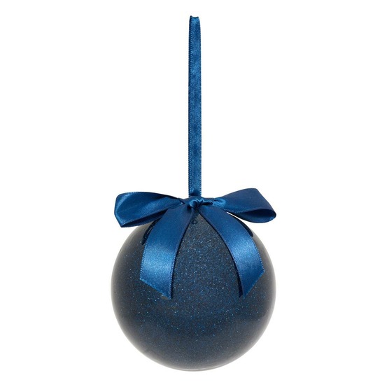 Boule unie d.9cm papier bleu