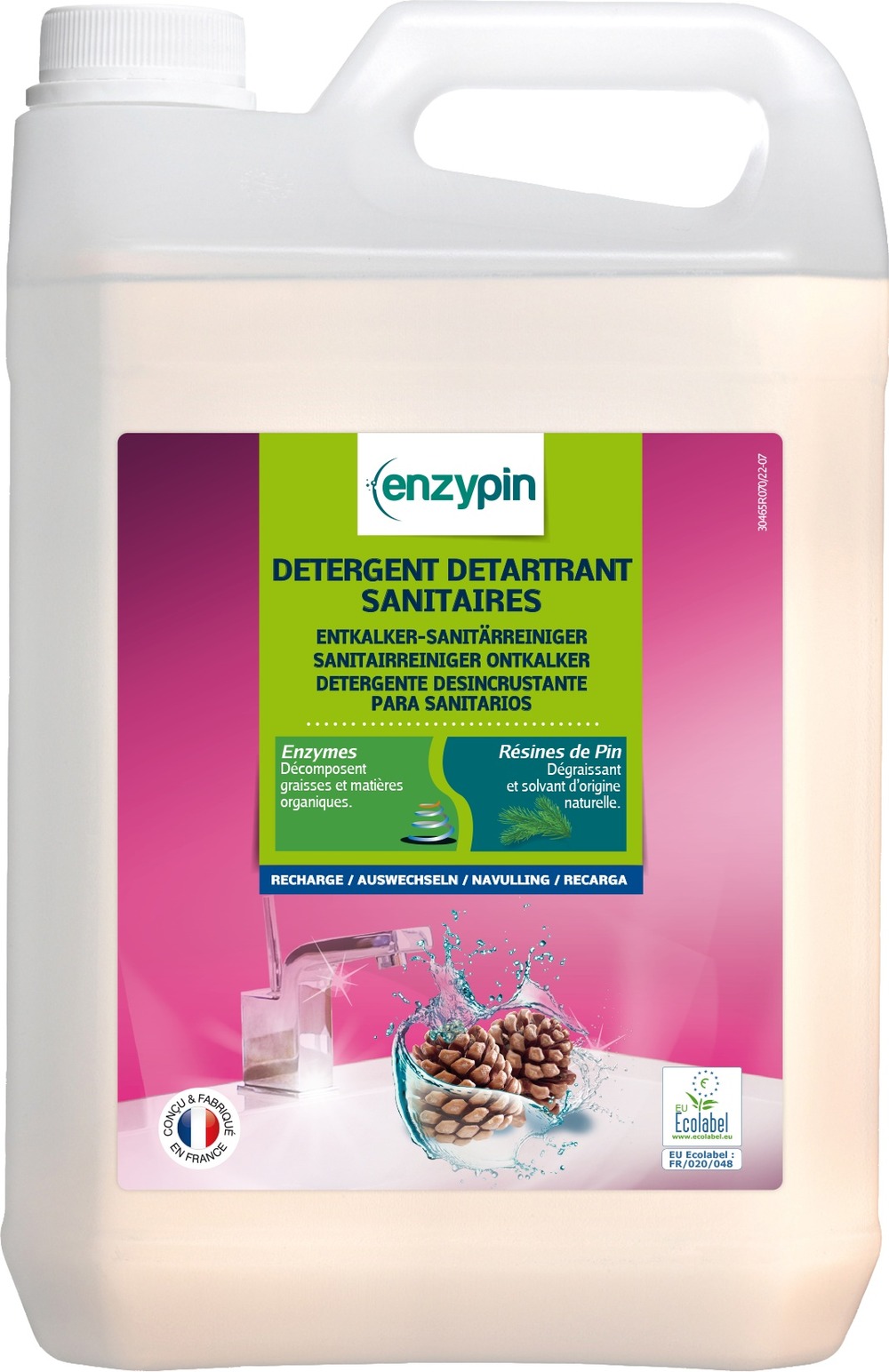 Enzypin détergent sanitaires bidon 5l - action pin