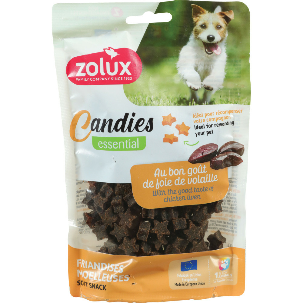 Friandises mini étoile foie de volaille candies 150 g pour chiens