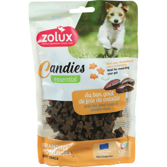 Friandises mini étoile foie de volaille candies 150 g pour chiens
