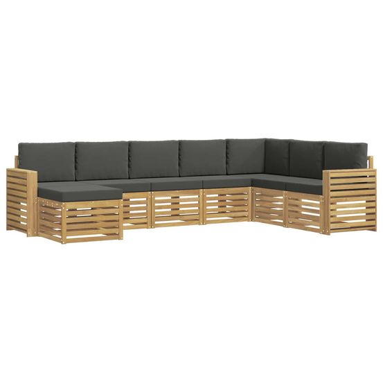 Ensemble de canapés d'extérieur 8 pc blanc et anthracite
