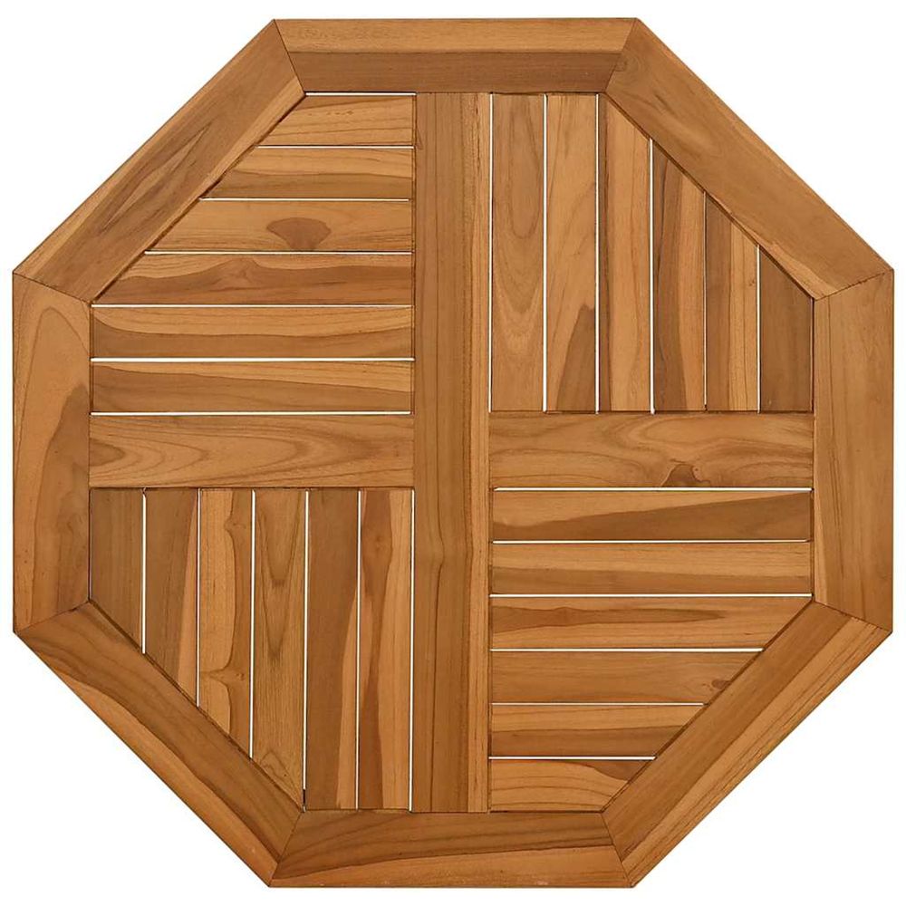 Dessus de table 70x70x2,5 cm octogonal bois de teck massif
