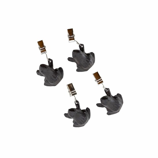 Poids de nappe en fonte (lot de 4) grenouille