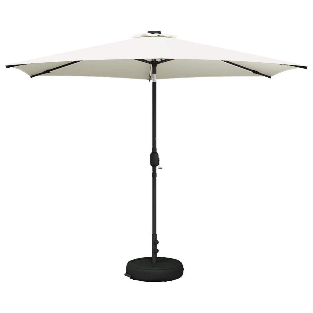 Parasol de jardin avec lampes led 300 x 300 cm polyester crème