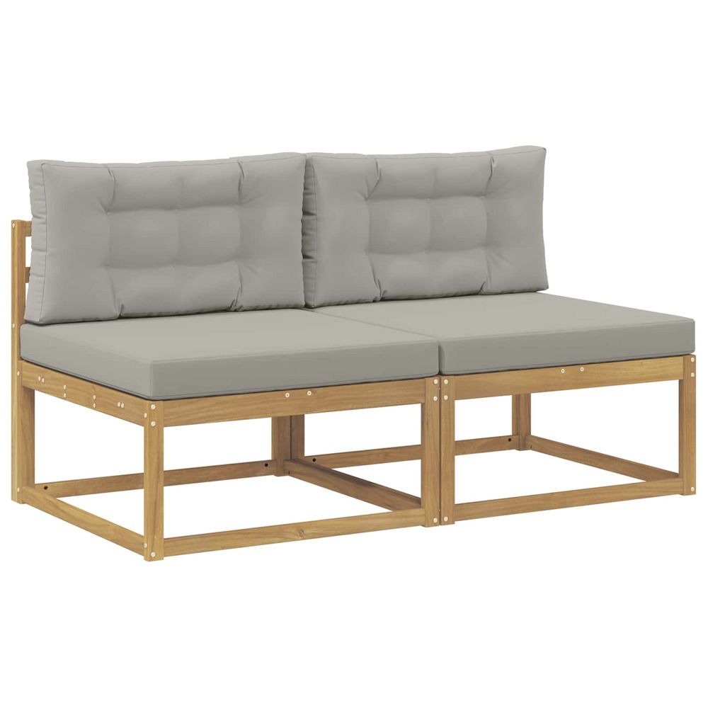 2 pièce sofa de milieu extérieur polyester blanc