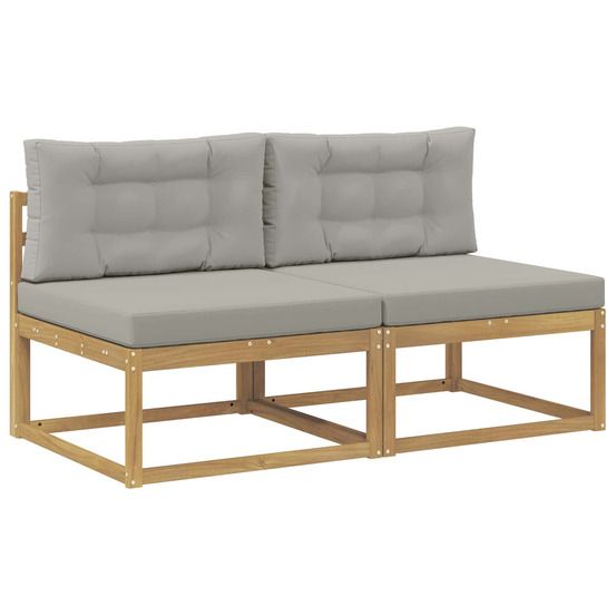 2 pièce sofa de milieu extérieur polyester blanc