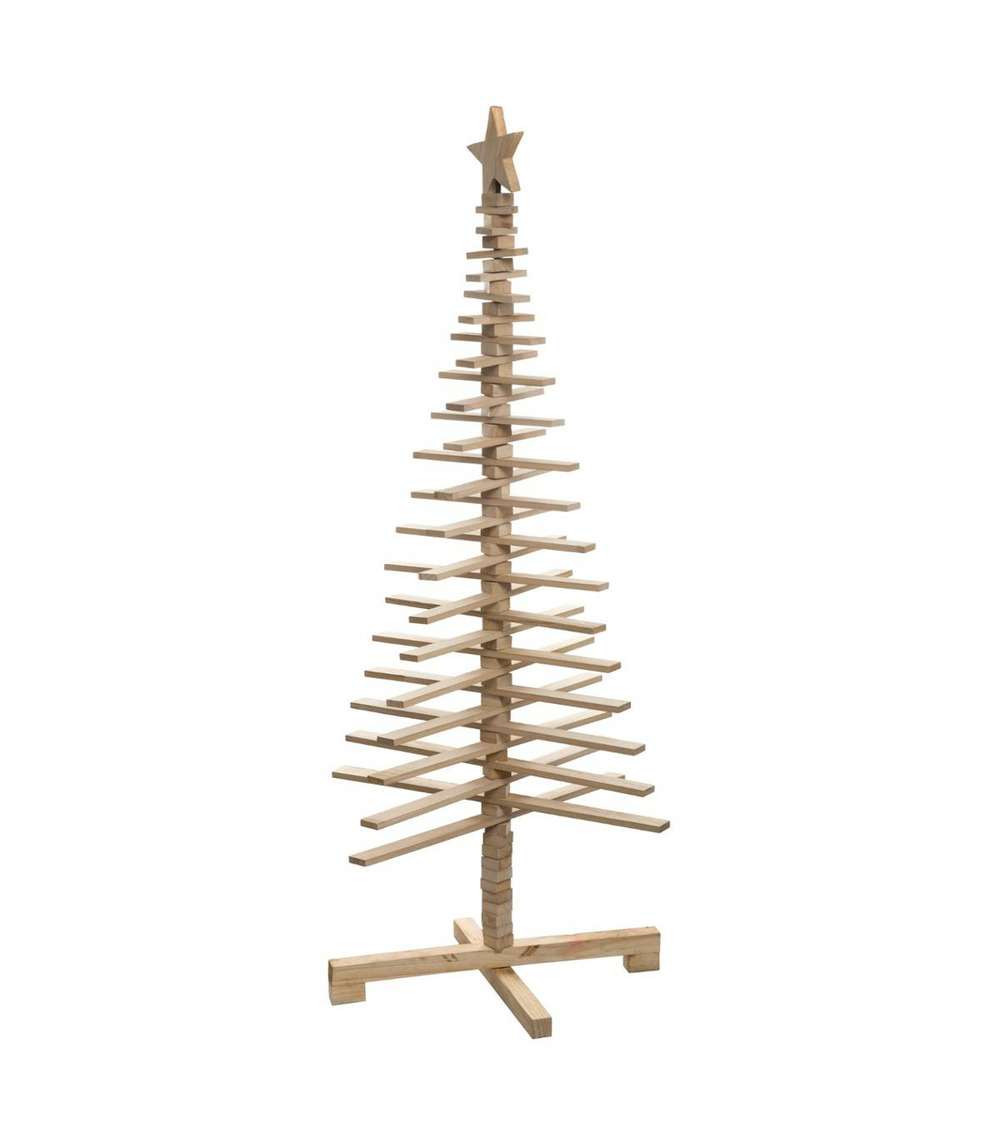 Sapin de noël articulé en bois d 66 x h 150 cm