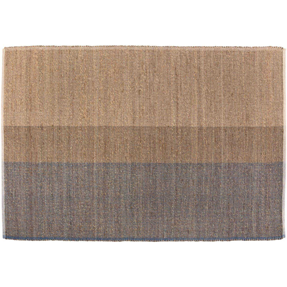 Tapis en jonc de mer et coton myosotis karan 200 x 290 cm