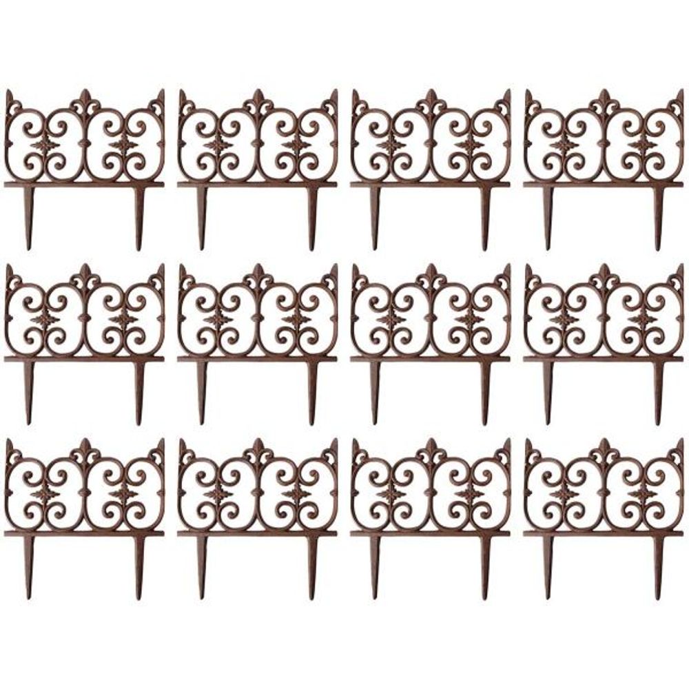 Bordure de jardin en fonte valentine lot de 12