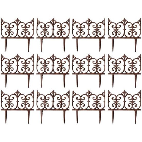 Bordure de jardin en fonte valentine lot de 12