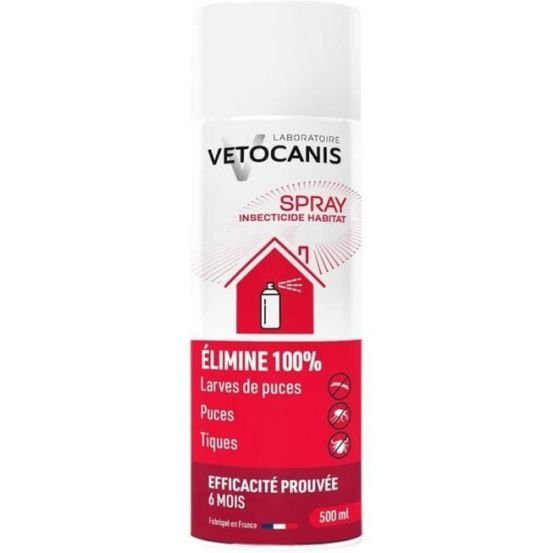 Spray anti-parasitaires - - anti-puces, anti-tiques pour habitat