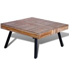 Table basse carrée bois de teck de récupération