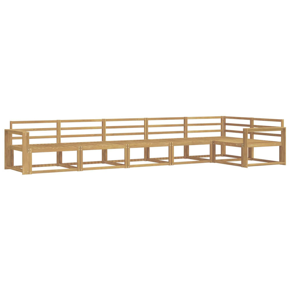 Ensemble de canapés d'extérieur 6 pcs blanc 410 x 172,5 x 73 cm
