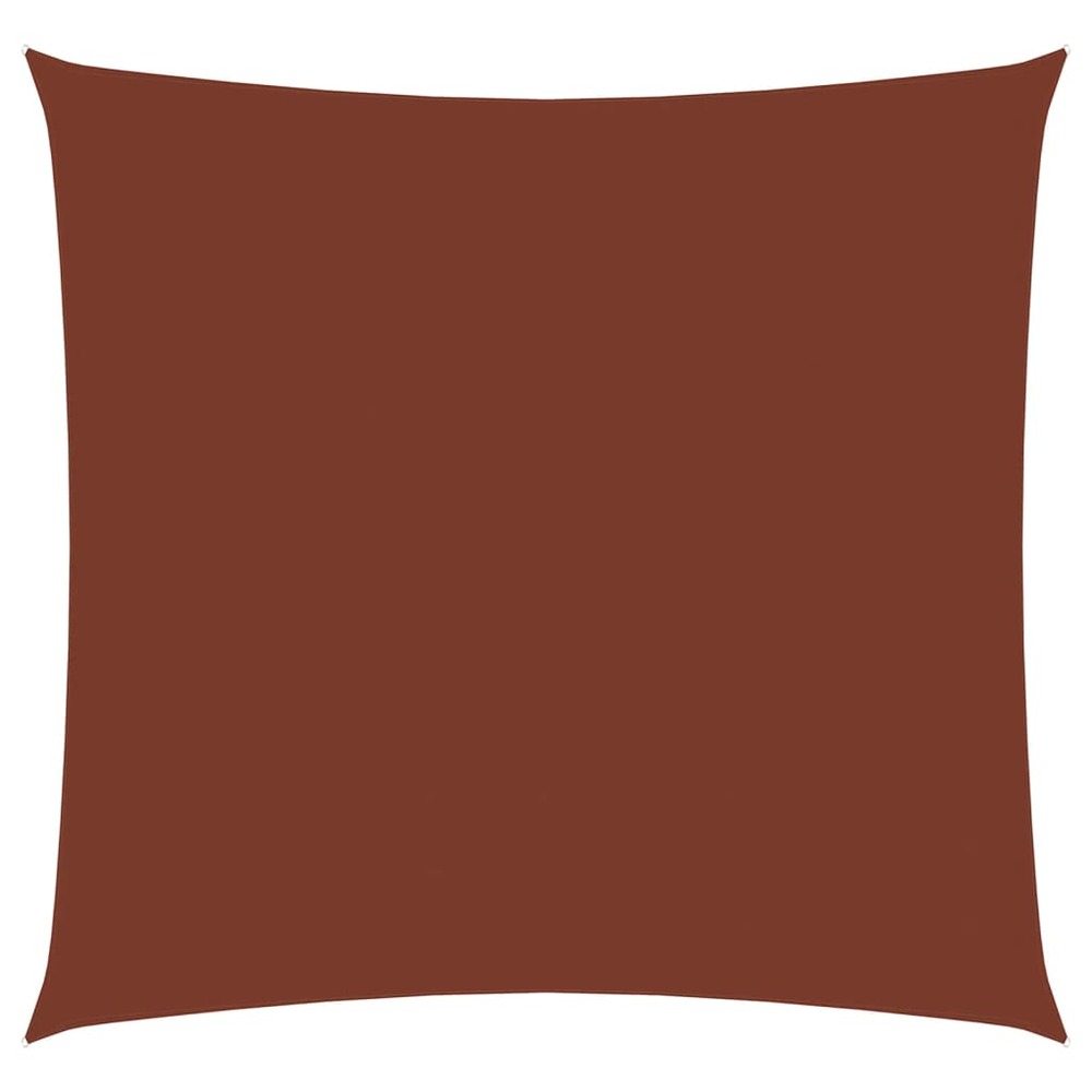 Voile toile d'ombrage parasol tissu oxford carré 7 x 7 m terre cuite