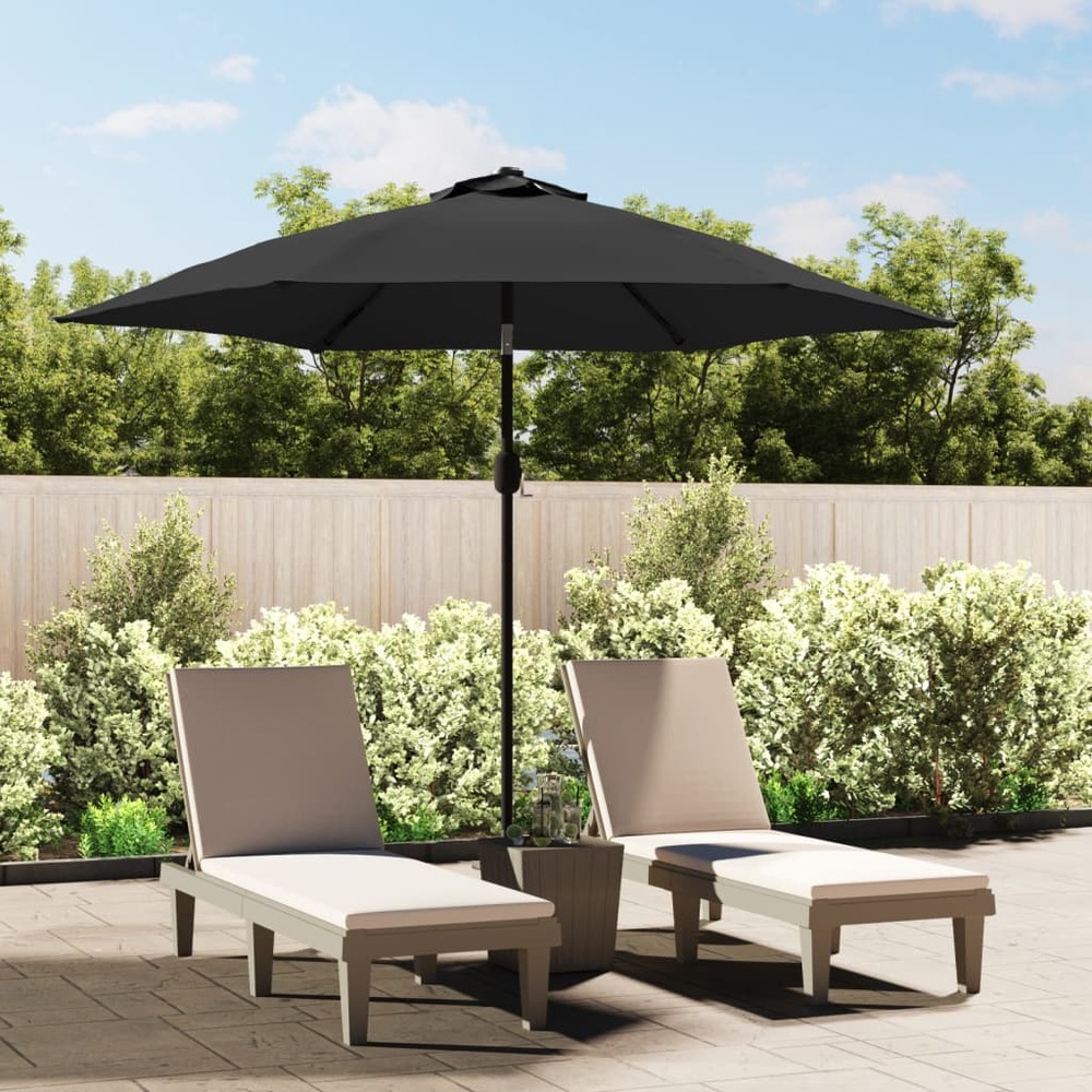 Parasol d'extérieur avec poteau en métal 300 cm anthracite