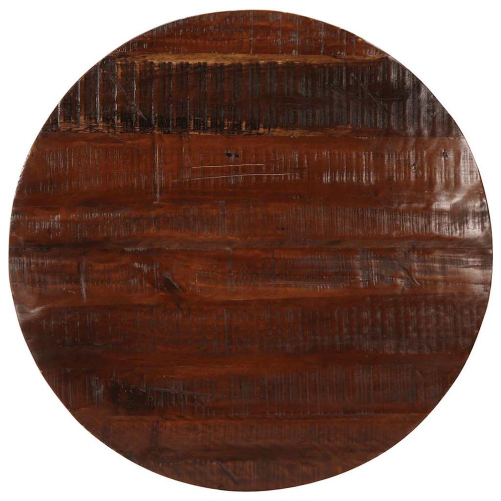 Dessus de table ø 70x2,5 cm rond bois massif de récupération