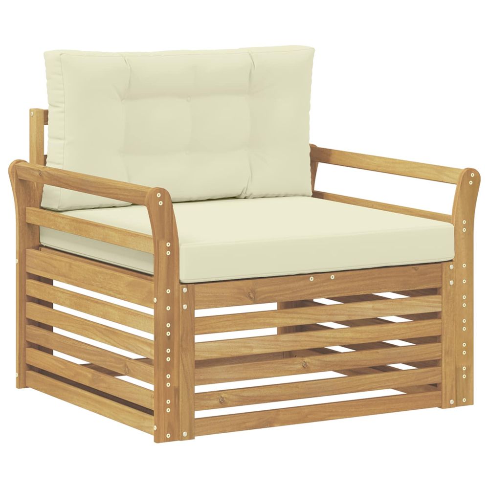 Canapé d’extérieur polyester blanc