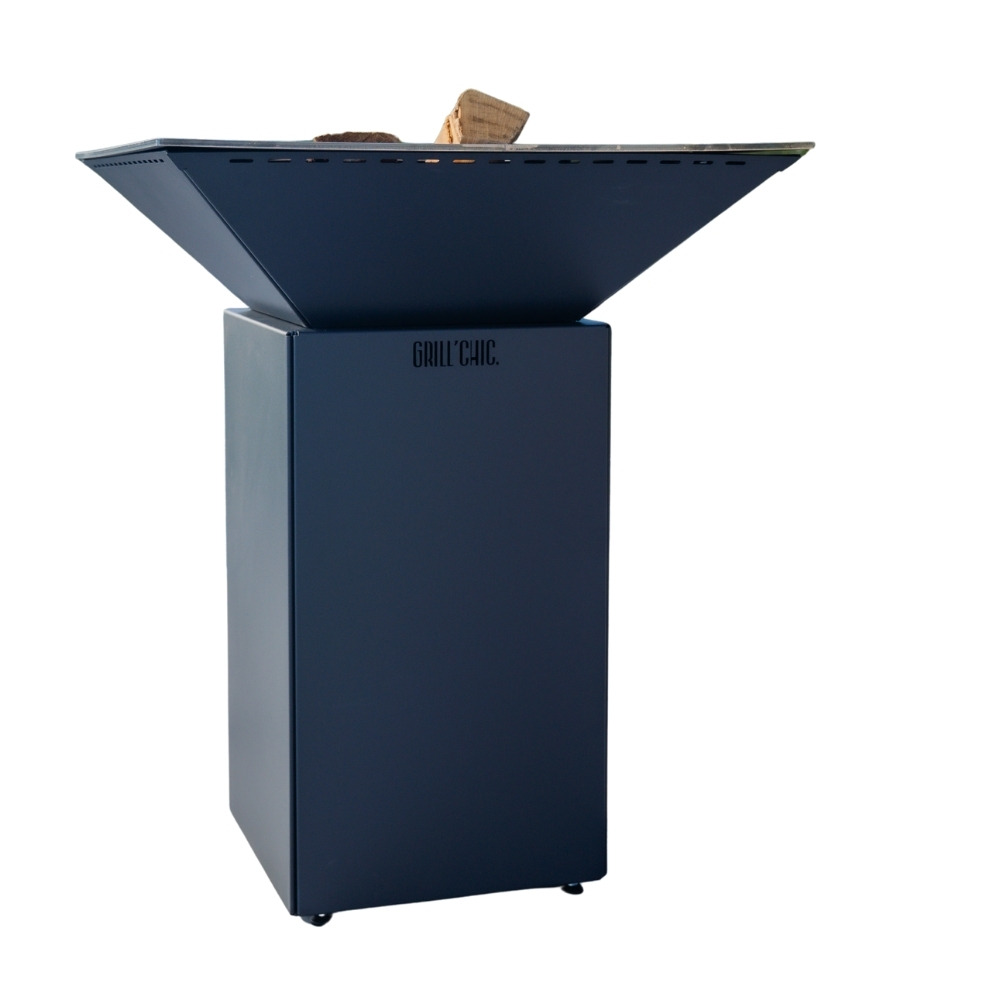 Brasero cevenol acier normal carre 74 gris anthracite double cuve