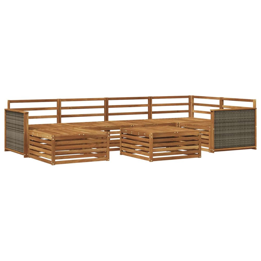 Ensemble de canapés d'extérieur 7 pc naturel