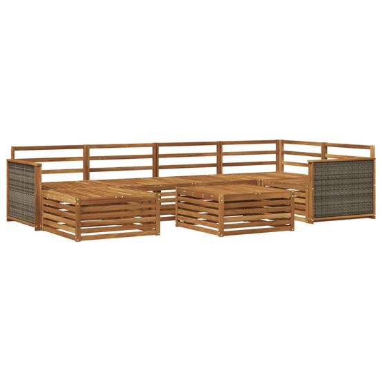 Ensemble de canapés d'extérieur 7 pc naturel