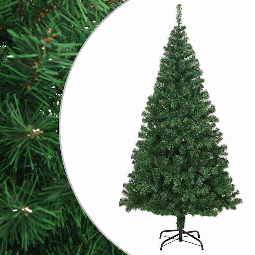 Sapin de noël artificiel touffu branches épaisses pvc déco noël vert 210 cm