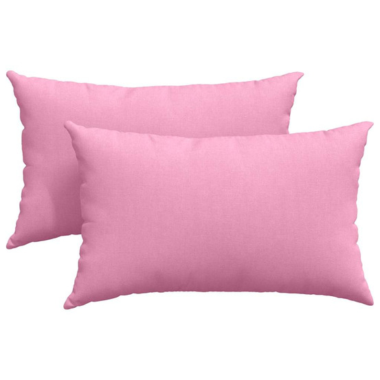 Coussins de canapé 2 pcs rose 50 x 30 cm tissu
