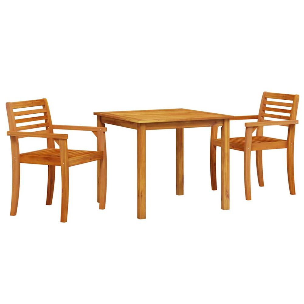 Ensemble de salle à manger pour jardin 3 pc marron