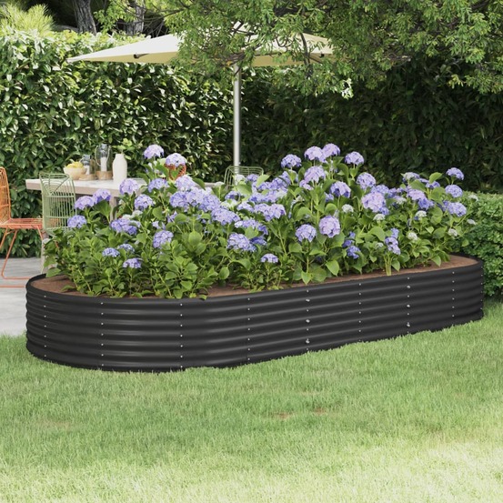 Lit surélevé de jardin acier galvanisé anthracite