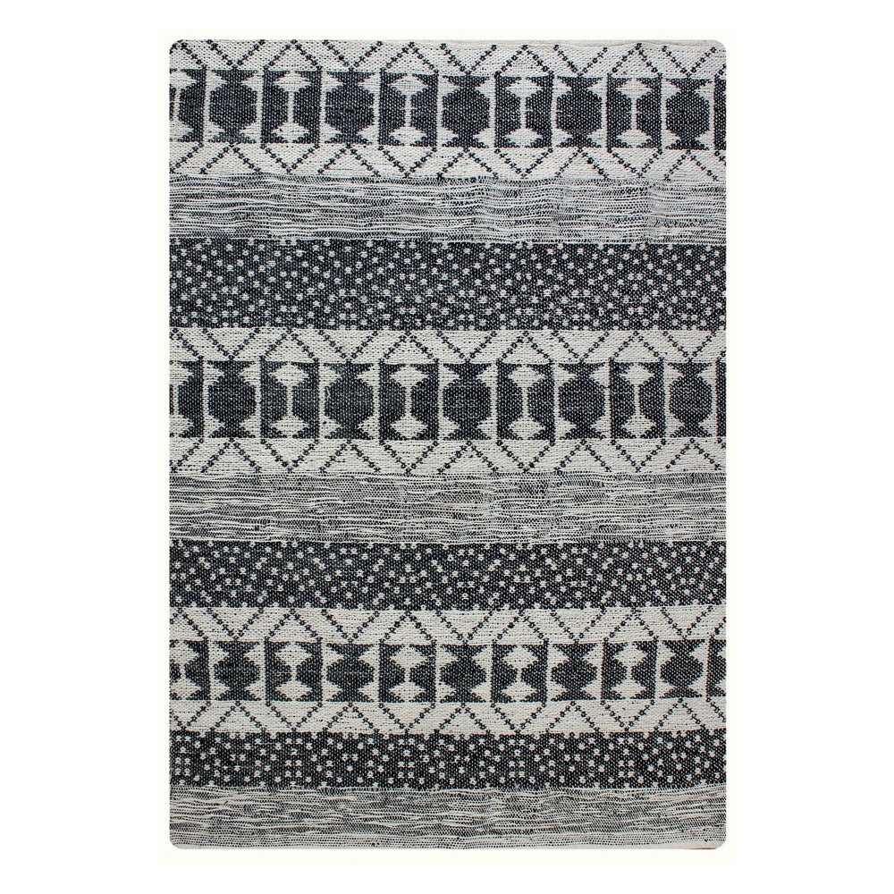 Tapis zambezi ivoire/charbon 160 x 230 cm