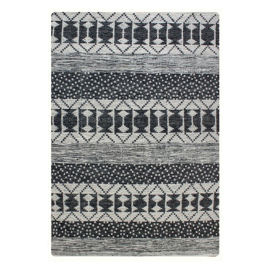 Tapis zambezi ivoire/charbon 160 x 230 cm