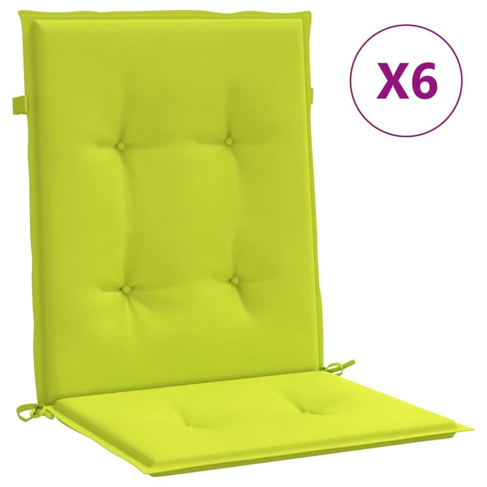 Coussins de chaise de jardin 6 pc tissu oxford vert vif.