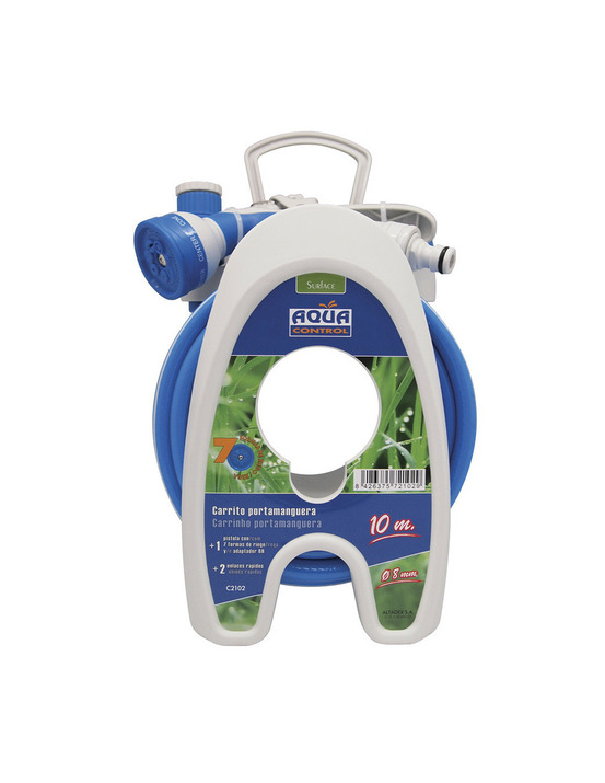 Chariot de tuyau spécial terrasses aqua control 10m