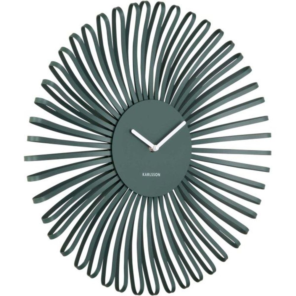 Horloge murale en métal polo vert