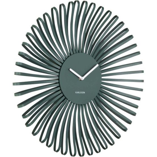 Horloge murale en métal polo vert