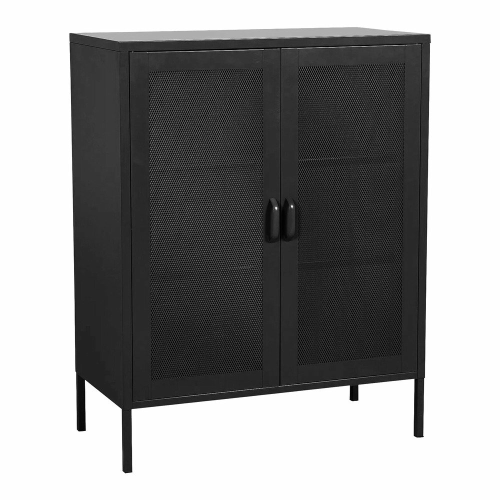 Buffet métallique acier 102 x 80 x 40 cm noir