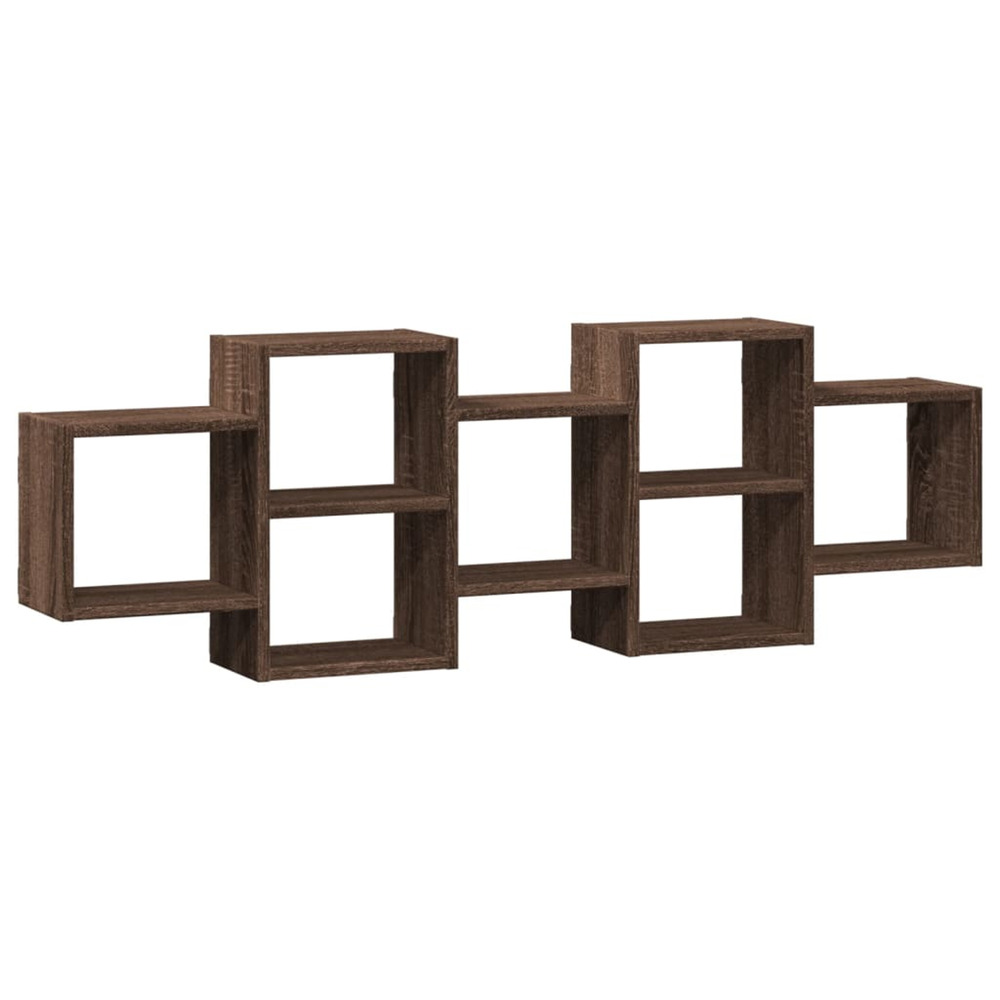 Étagère murale chêne marron 129x18x42 cm bois d'ingénierie