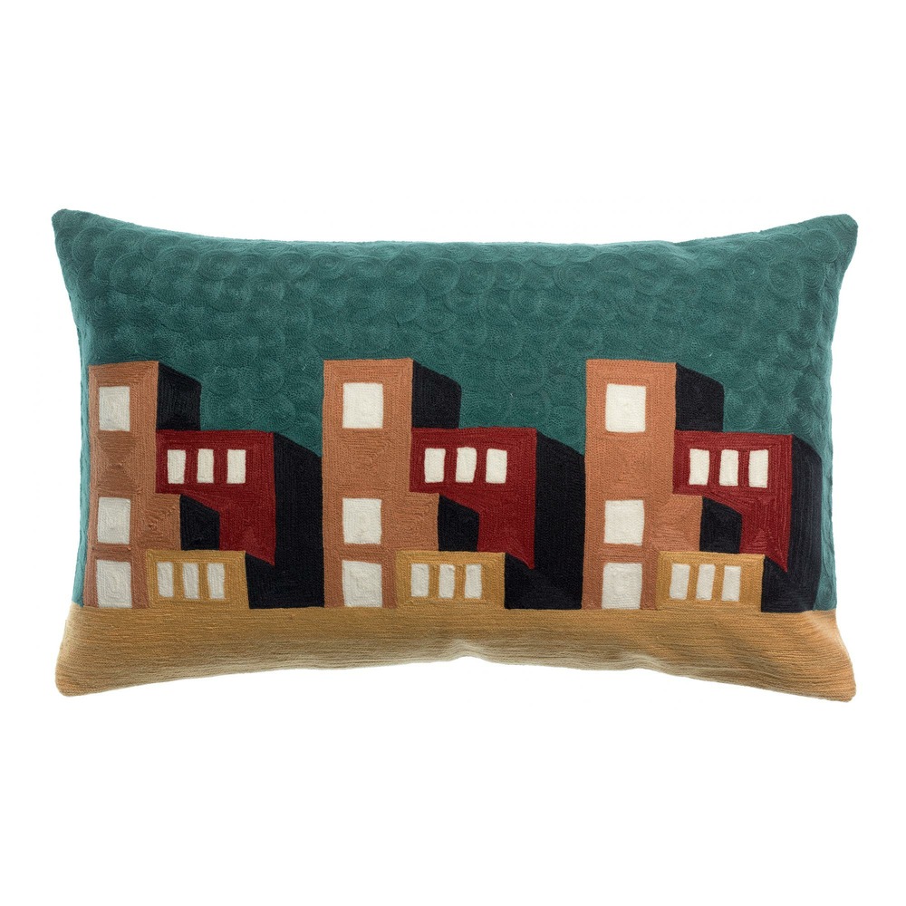 Coussin brodé suri multico 40 x 65 cm