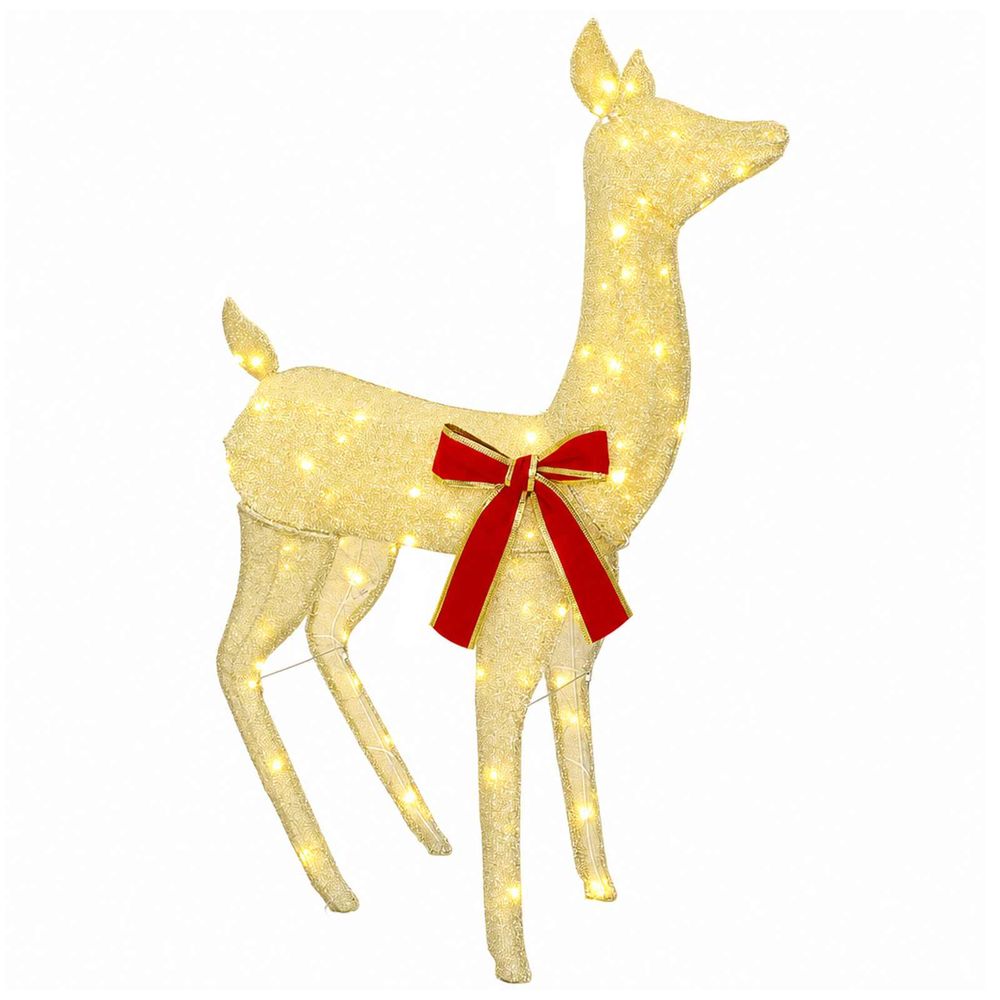 Renne de noël 3d loviisa 110 led blanc chaud 70 x 26 x 100 cm