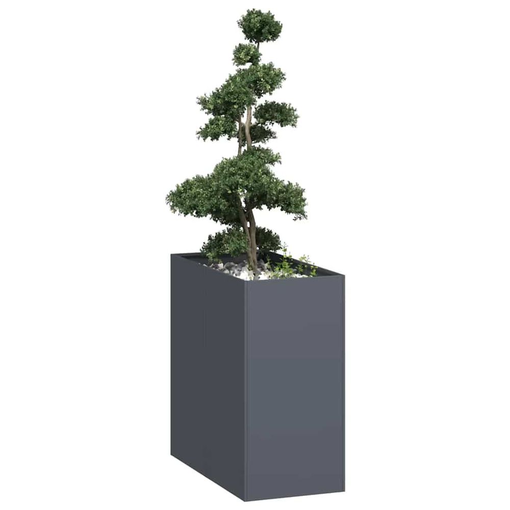 Potager surélevé en acier pour jardin terrasse anthracite 80x40x80 cm