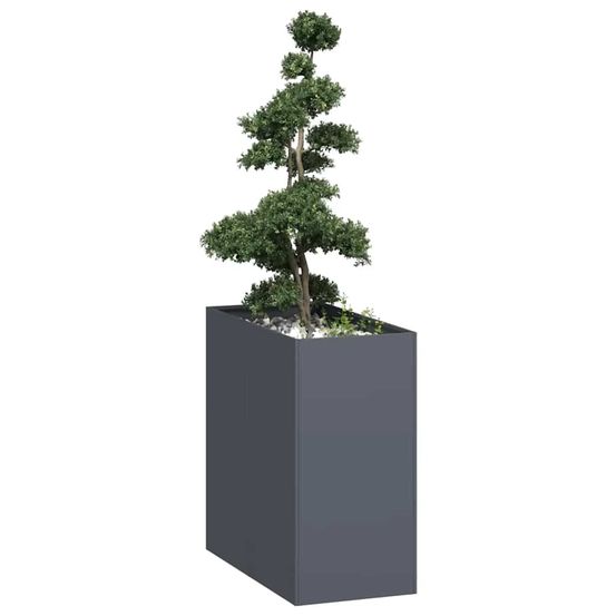 Potager surélevé en acier pour jardin terrasse anthracite 80x40x80 cm